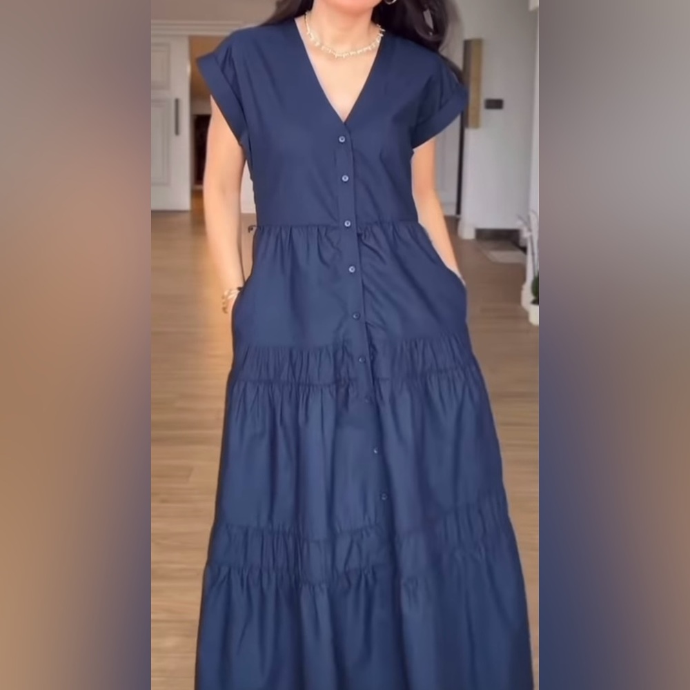 Abercrombie & Fitch Navy Maxi Dress